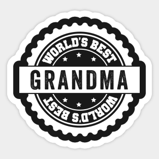 Worlds Best Grandma Sticker